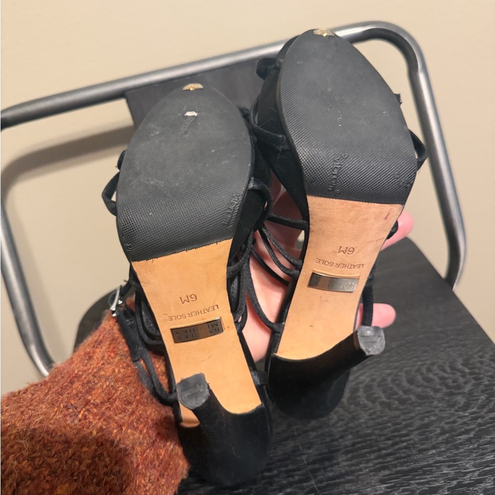 Badgley Mischka Black Strappy Heels - Picture 10 of 12